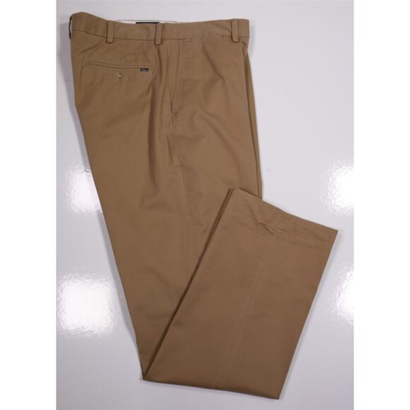 Polo Ralph Lauren Mens Stretch Classic Fit Khaki Flat Front Chino Pants 36x34 - Picture 1 of 8